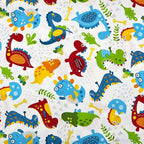 1 Yard (Pre-Cut) 43" x 36" (109cm x 92cm) Premium Floral Cotton Quilting Sewing Fabric, DIY Sewing Patchwork Supplies for Face mask Clothing Handmade Craft&Home Decoration (Dinosaur 6)