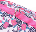 Mile High Life Dog Harness, Air Mesh Floral Vest Harness for 20 lbs Small Dogs & Cats, Easy Get on Adjustable Easy Closures Both Neck and Chest(Peony, XS Chest 14"-16")