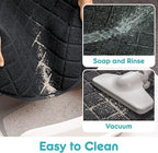 PVC Cat Litter Mat 24" x 15" Inch Black, Non-Slip, Less Waste Cat Litter Box Mat, Soft on Kitty’s Paws, Urine Waterproof