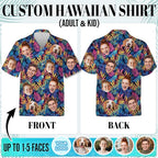 Custom Hawaiian Shirt with Face for Men Women Youth Kid, Personalized Hawaiian Shirts with Face Logo Photo Picture