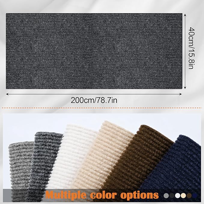Couch Protector from Cat Claws - 78.7" x 15.8" Trimmable Self-Adhesive Cats Claws Scratch Pads, Cat DIY Climbing Cats Scratch Mat Tree Replacement Indoor (Dark Gray)