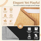 Sisal Adjustable Cat Scratch Ramp for Indoor Cats - 25.6 Inch Cat Scratcher Ramp - Cat Scratching Post, Medium