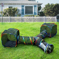 LUCKITTY Outdoor Rainbow Cat Enclosures Playground,Outside House for Indoor Cats Include Portable Tent, 3 Way with 2 Cube Tunnel, for Kitty and Small Animals,Within Storage Bag