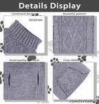 Dog Winter Clothes for Small Dogs - Warm Puppy Sweater for Dachshund, Girl Boy Knitted Pet Clothes, Sleeveless Cat Sweater, Doggy Outfit (Grey, Medium)