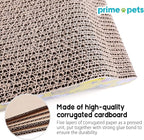 PrimePets Cat Scratching Board, 2 Pack Cat Scratcher Cardboard, Cat Scratch Pad for Indoor Cats, Cat Scratcher Couch Lounge Sofa Bed, Reversible Corrugated, Catnip Included
