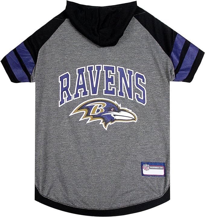 Pets First Hoodie for Dogs & Cats. NFL Football Licensed Dog Hoody Tee Shirt, Small. Sports Hoody T-Shirt for Pets. Licensed Sporty Dog Shirt