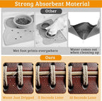 Football Texture Feeding Mat,Laces Stripes Absorbent Quick-Dry Cat Dog Food and Water Bowl Mats,Non-Slip Rubber Backing Mat,Cat Dog Accessories Supplies 16" x 24"