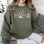 Personalized Dog Breed Mama Sweatshirt, Custom Paw Print Sweater, Cozy Pet Lover Outfit, Unique Gift