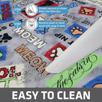 Drymate Cat Litter Box Mat, Litter Trapping Mat, Waterproof, Urine-Proof, Absorbent, Machine Washable, Soft on Paws, Contains Mess, Protects Floors, Kitten Supplies, Multicolor, 20x28