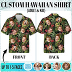 Custom Hawaiian Shirt with Face for Men Women Youth Kid, Personalized Hawaiian Shirts with Face Logo Photo Picture
