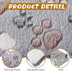 Tuanse 4 Pack Ultra Soft Dog Cat Bed Mat Small Animal Guinea Pig Bed with Cute Print Reversible Fleece Dog Crate Kennel Pad Cozy Washable Thickened Hamster Pet Beds Mat(13 x 10 Inches,Light Gray)