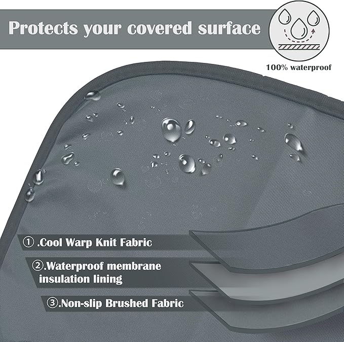 Kritter Planet Waterproof Cooling Dog Mat, Soft Pet Blanket for Summer, Lightweight Outdoor Mat, Reversible Furniture Cover, 30 x 50 inch, Grey