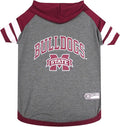 NCAA Mississippi State Bulldogs Hoodie for Dogs & Cats, X-Small Collegiate Licensed Dog Hoody Tee Shirt. Sports Hoody T-Shirt for Pets. College Sporty Dog Hoodie Shirt.
