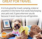 K&H Pet Products Coolin' Pet Pad Dog Mat, Portable Dog Cooling Mat for Travel or in Home, Perfect for Carriers, Crates, Outdoor Houses, Yards, Porches, Pet Beds & More - Large 36 X 20in Chill Blue