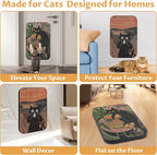 2 Packs Art Cat Wall-Mountable Scratching Board 16.7x11x1 Inch Cat Wall Scratch Pad for Indoor Cats Furniture Protector (Goldfish & Scream)