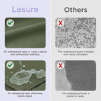LE SURE Outdoor Waterproof Dog Beds Large Sized Dog, Orthopedic Egg Crate Foam Pet Bed with Oxford Fabric Surface and Removable Washable Cover, Pet Mat 36''x27'', Green