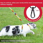 Cat Harness and Leash Set, Adjustable Kitten Harness Escape Proof Cats Harness, Soft Lightweight Walking Travel Pet Harness, Cute Kitty Harness Leash Set for Small Medium Cats, Yellowstone Park