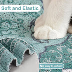 Glittme Cat Litter Mat with Non-Slip Bottom Litter Box Mat 24"X15" Litter Trapping Mat Easy to Clean Washable Cat Food Mat for Kitty,S