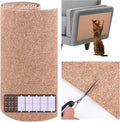 15.7'' x 39.3'' Cat Scratch Furniture Protector Adhesive Trimmable Cloth Couch Anti-Scratch Cover DIY Climb Couch Protector from Cat Claws, Covering Cat Tower, Replacement Pads，Beige