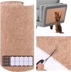 15.7'' x 23.6'' Cat Scratch Furniture Protector Cat Wall Scratcher Mat AdhesiveTrimmable Cloth Couch Anti-Scratch Cover DIY Climb Couch Protector from Claws, Replacement Pads，Beige