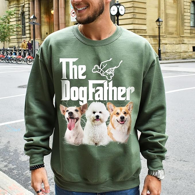 Custom Dad Shirt Personalized Picture T-Shirt for Men for New Dad Daddy Gift for Grandpa