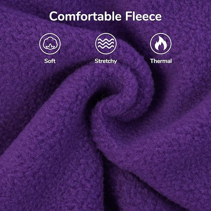 PUMYPOREITY Fleece Sphynx Cat Clothes, Warm Thick Cat Sweater, Soft Winter Coat for Hairless Cats, Cold Weather Pet Sweater for Dogs and Cats, Purple, L