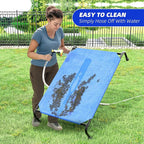Simple Trending Raised Dog Bed for Large Dogs, Waterproof XL Dog Cot, Outdoor Cooling Elevated Pet Bed, 47.75" x 30.5", Blue