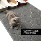 LittleTiger Cat Litter Mat, XL Super Size, Phthalate Free, Easy to Clean, 46x35 Inches, Durable, Soft on Paws, Large Litter Mat.