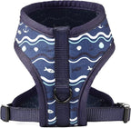 Mile High Life Step in Dog Harness for Small Dogs No Pull, Easy Get on Air Mesh Vest Harness, Adjustable Easy Closures Both Neck and Chest (Blue, L Chest 21.6"-43.2")