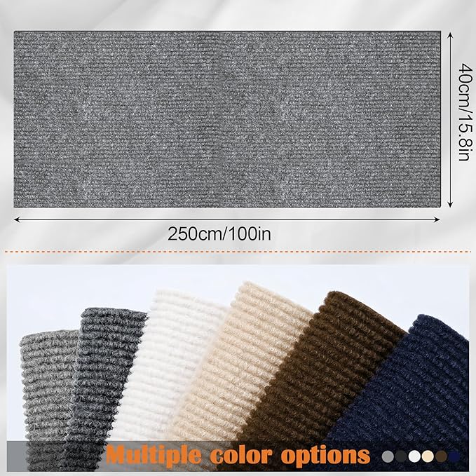 Cat Scratch Furniture Protector-100 x 15.8" Trimmable Self-Adhesive Cats Claws Scratch Pads, Cat Climbing Couch Protector for Protecting Furniture Couch Chair Sofa Cats Pet Gift (Light Gray)
