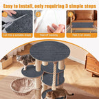 Cat Scratching mat Self-Adhesive, Trimmable Furniture Protector for Couch, Sofa, Wall & Cat Trees - Durable Scratch Pad with Nano Tape, DIY Climbing Carpet for Indoor Cats (Dark Grey, 78.7"x15.8")