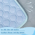 Upgraded Self-Cooling Mat for Dogs & Cats - Thicken, Washable, Non-Toxic, Foldable & Non-Slip Dog Cooling mat Pet Cooling Pad for Indoor, Outdoor, Car- Perfect for Summer (Blue, 20"*30"(Medium))