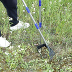 Pooper Scooper for Dogs, Dog Pooper Scooper Long Handle, Height Adjustable Pet Pooper Scooper, Poop Scoop Shovel, Detachable Rake and Tray Set Pet Waste Removal on Grass Dirt and Gravel