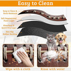 Football Texture Feeding Mat,Laces Stripes Absorbent Quick-Dry Cat Dog Food and Water Bowl Mats,Non-Slip Rubber Backing Mat,Cat Dog Accessories Supplies 12" x 20"
