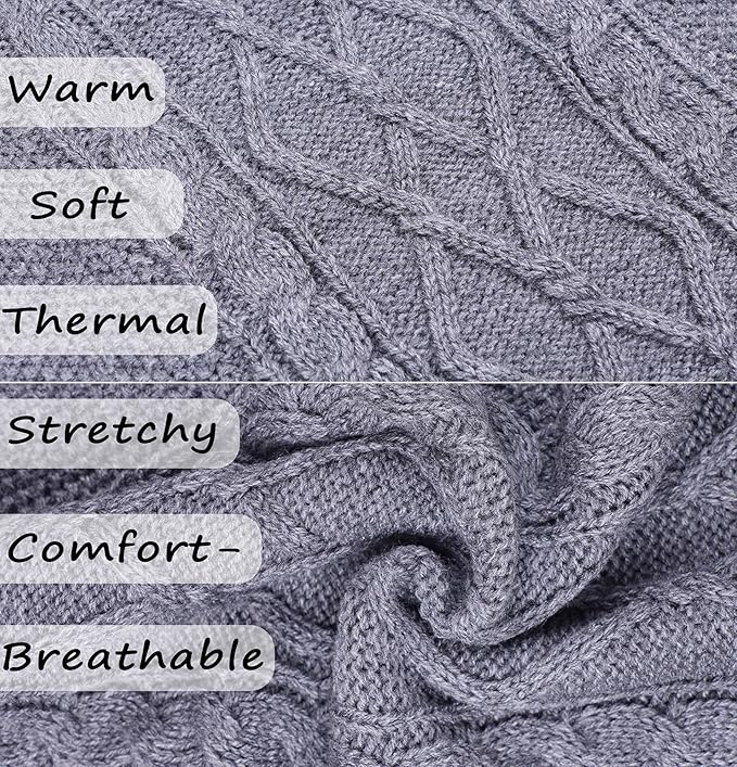 Dog Winter Clothes for Small Dogs - Warm Puppy Sweater for Dachshund, Girl Boy Knitted Pet Clothes, Sleeveless Cat Sweater, Doggy Outfit (Grey, Medium)