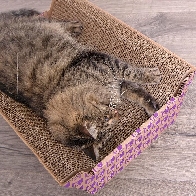 SmartyKat Super Scratcher Chaise Corrugated Cat Scratcher, Catnip Infusion Technology - Brown, One Size