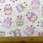 1 Yard (Pre-Cut) 43" x 36" (109cm x 92cm) Premium Floral Cotton Quilting Sewing Fabric, DIY Sewing Patchwork Supplies for Face mask Clothing Handmade Craft&Home Decoration (Owl)