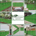 Artificial Ivy Privacy Fence Wall Screen,40X120 in UV-Anti Faux Greenery Backdrop Ivy Vine Leaf Hedges Fence Panels for Patio, Balcony, Garden, Backyard Indoor Outdoor Light Green Wall Decor