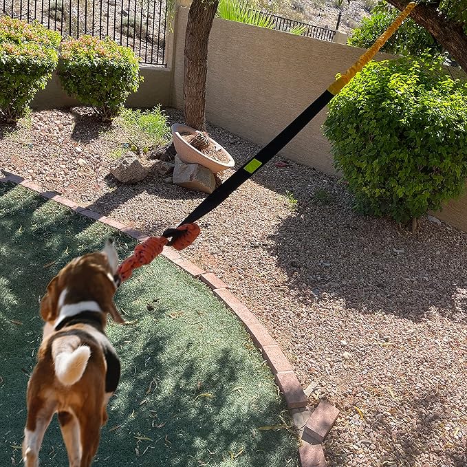 Dog Bungee Toy 20.35 ft Reinforced Interactive Rope with Two Replacement Refills - Dog Rope Toys Interactive Toys