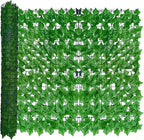 Artificial Ivy Privacy Fence Wall Screen,40X120 in UV-Anti Faux Greenery Backdrop Ivy Vine Leaf Hedges Fence Panels for Patio, Balcony, Garden, Backyard Indoor Outdoor Light Green Wall Decor