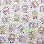 1 Yard (Pre-Cut) 43" x 36" (109cm x 92cm) Premium Floral Cotton Quilting Sewing Fabric, DIY Sewing Patchwork Supplies for Face mask Clothing Handmade Craft&Home Decoration (Owl)