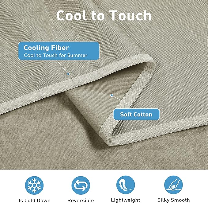 Kritter Planet Waterproof Cooling Dog Mat, Soft Cooling Pad for Dog, Lightweight Cooling Outdoor Mat, Reversible Furniture Cover Couch Sofa Bed, 30 x 50 inch, Taupe