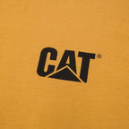 CAT Men's Trademark T-Shirts with Shape-Retention Rib Trim Spandex, Tagless Neck, and Cat Logo on Left Chest