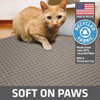 Drymate Cat Litter Box Mat, Litter Trapping Mat, Waterproof, Urine-Proof, Absorbent, Machine Washable, Soft on Paws, Contains Mess, Protects Floors, Kitten Supplies, Taupe, 29x36 XL