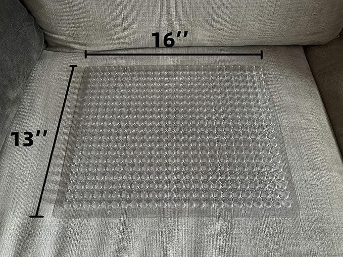 12 Pack Cat Repellent Outdoor/Indoor Scat Mat for Cats&Dogs, Keep Away Pest Plastic Mats with Spikes,16 x 13 Inches