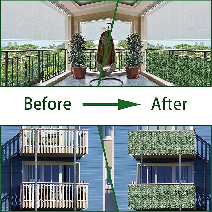 Artificial Ivy Privacy Fence Wall Screen,60X120 in UV-Anti Faux Greenery Backdrop Ivy Vine Leaf Hedges Fence Panels for Patio, Balcony, Garden, Backyard Indoor Outdoor Green Wall Decor