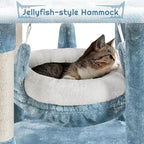 Yaheetech 61in Tall Ocean-Themed Cat Tree, Multi-Level Cat Tower with Shark's Mouth-Shaped Nest, Fish-Shaped Platform, Sisal Scratching Posts, Plush Pet Bed Furniture as Kitty Activity Center